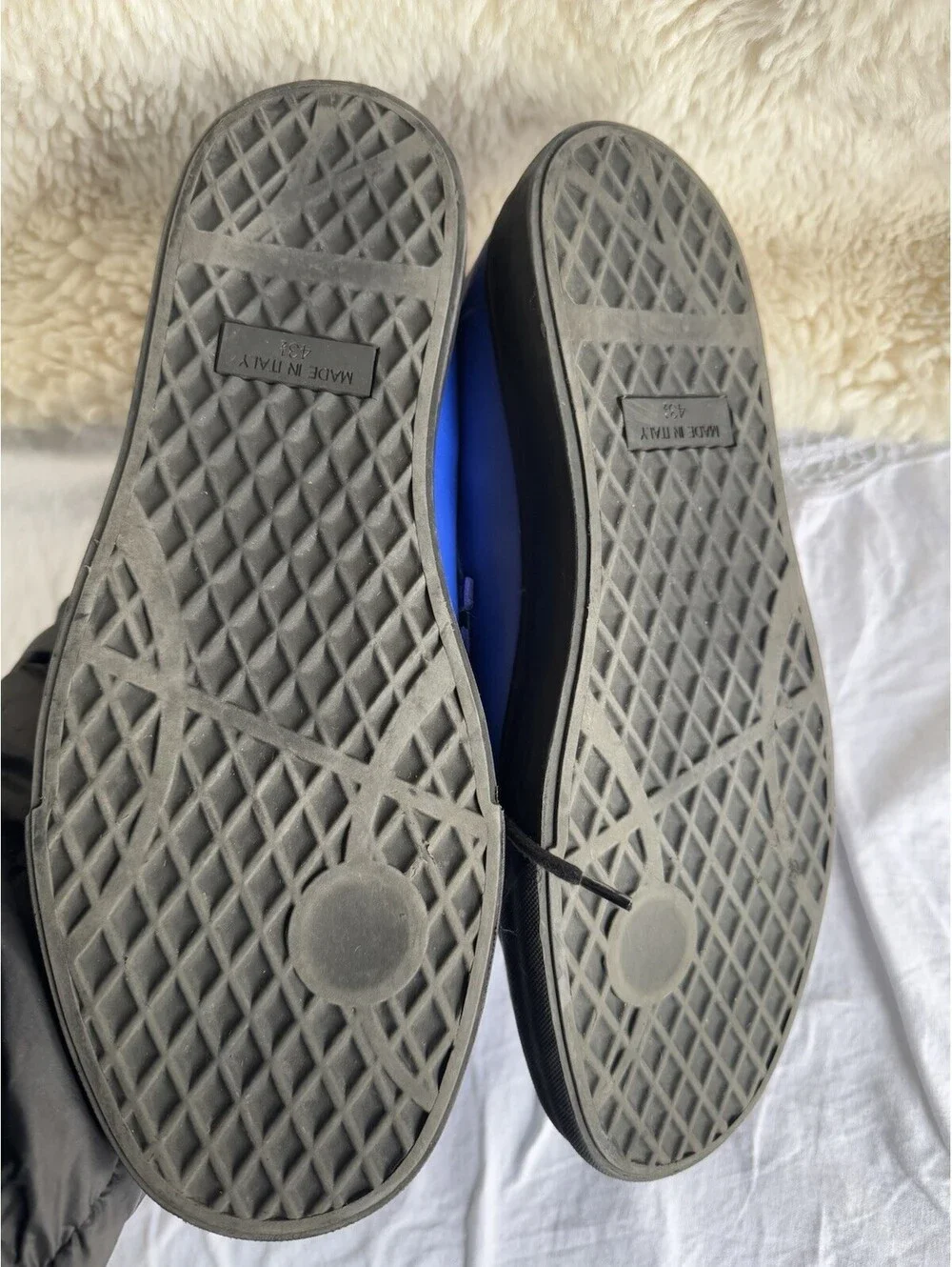 Giuseppe Zanotti Blue Leather Frankie Low Top Sneakers Size 43.5